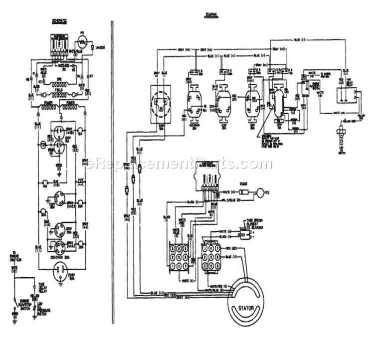Page I Diagram and Parts List for 9404-1  Briggs and Stratton Generator